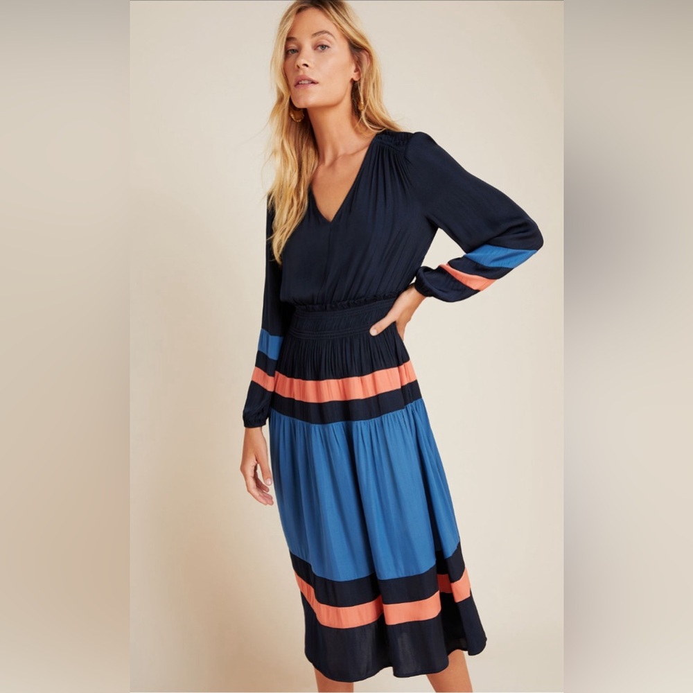 Aidy Colorblocked MIDI Dress
